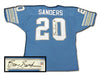Barry Sanders Signed Authentic Style Lions Blue Jersey